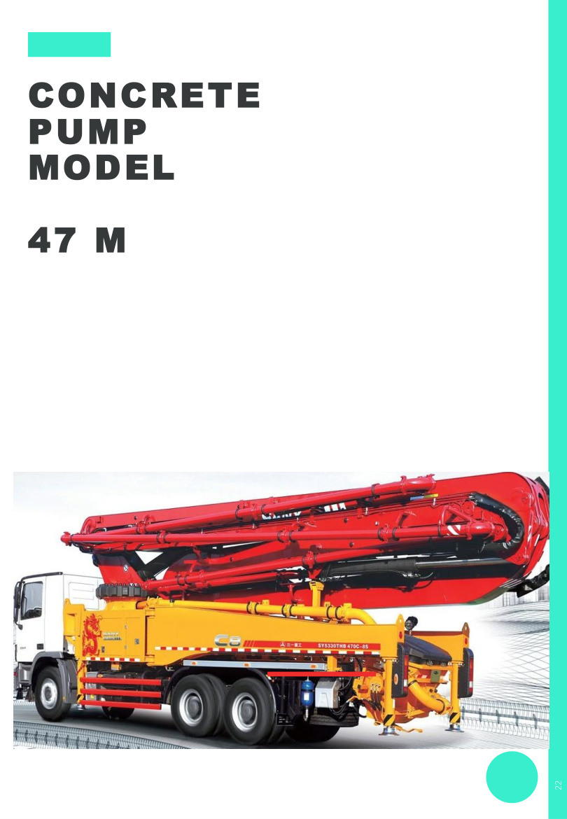 Concrete pump rental 47M