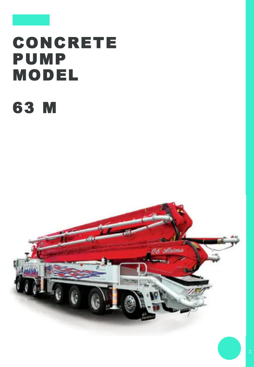 Concrete pump rental 63M